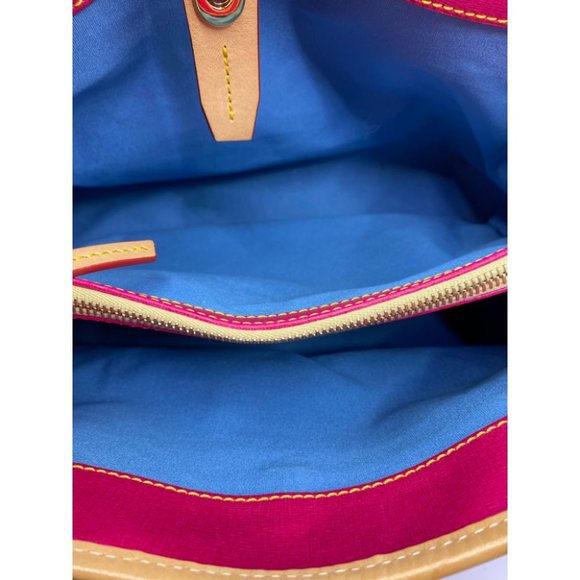 DOONEY & BOURKE Red Tan Large Leather Tote Bag - Picture 10 of 11